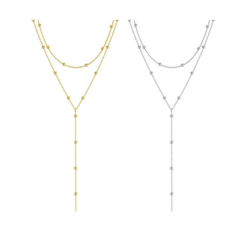 Women'S Formal Wear Accessories - J78F スタイリッシュな複数ストランド チェーン ネックレス 繊細なフリンジ デザイン