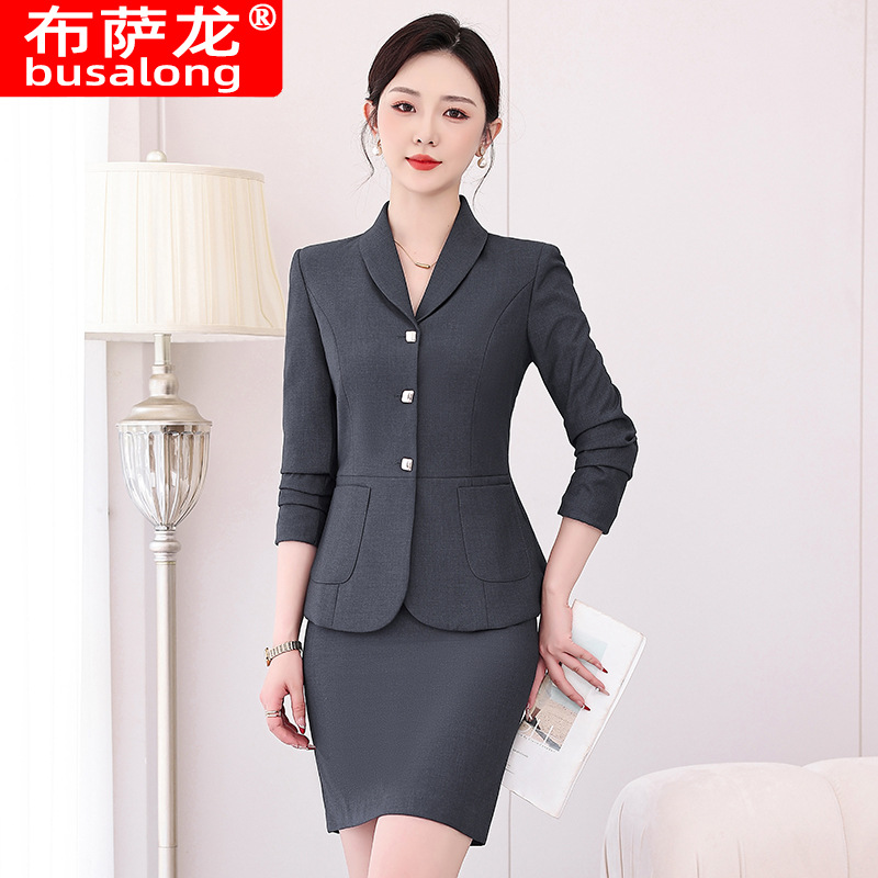 Women Formal Wear Store - 女性用高級プロフェッショナルスーツセット 春秋新作 ジュエリーストア ホテルマネージャー フォーマルウェア 営業所