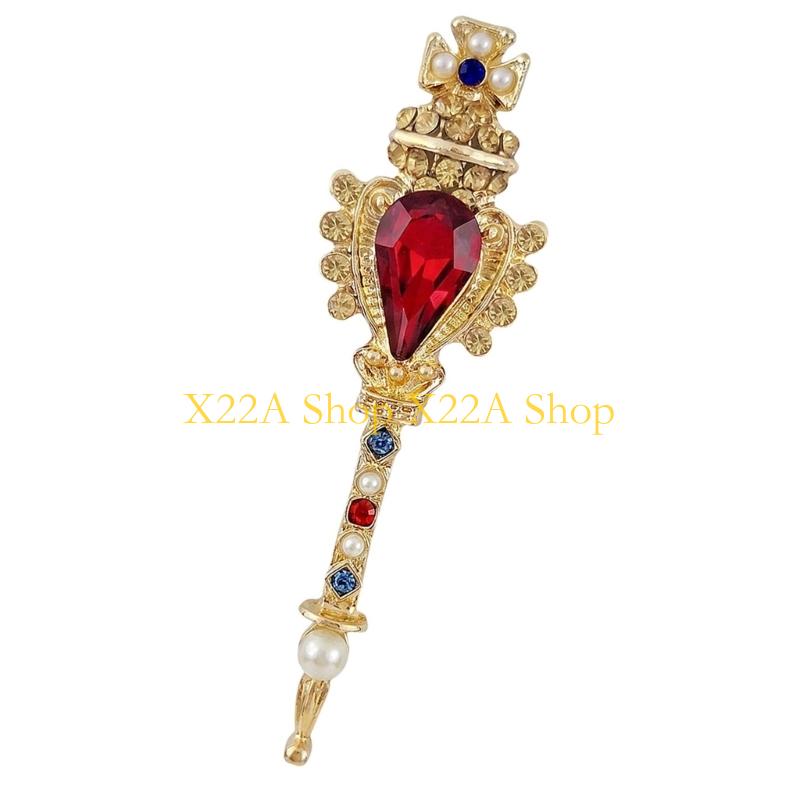 ユニークなレトロな魔法の杖のブローチ、真珠のアクセントのファ - Women'S Formal Wear Accessories のレビューと価格