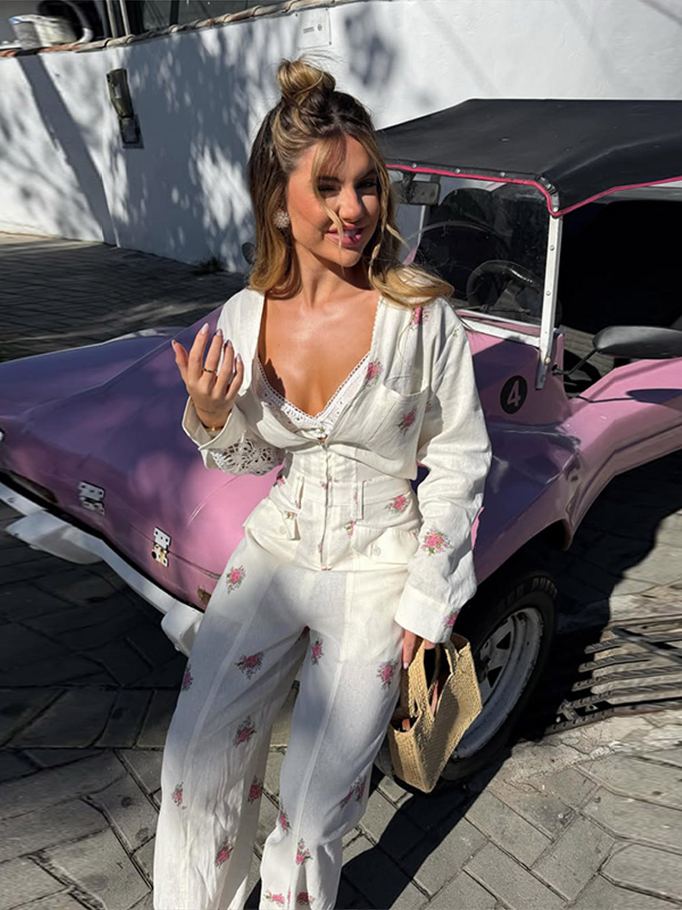 2026 秋エレガントなプリント女性のジャンプスーツファッシ - Women'S Formal Wear Jumpsuit のレビューと価格