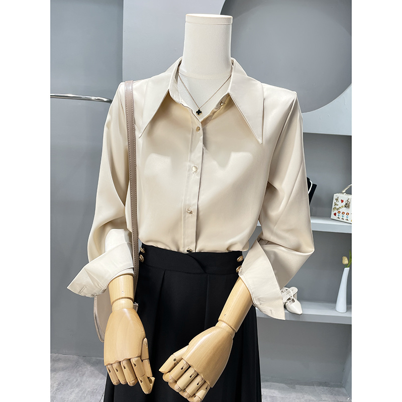 長袖シャツ レディース シフォンブラウス スリムフィット レ - Women Formal Wear Korean のレビューと価格