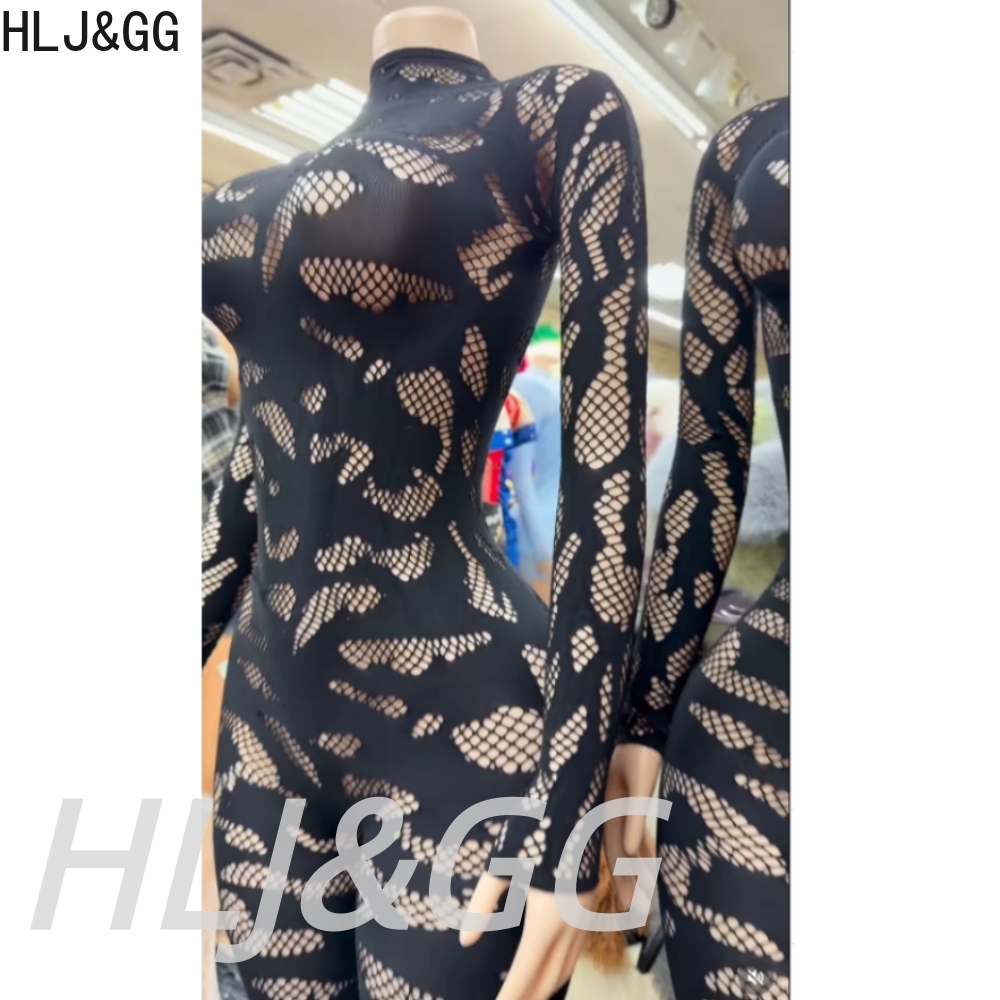 HLJ&GG セクシーなレースシースルー中空ボディコンワンピ - Women'S Formal Wear Jumpsuit のレビューと価格