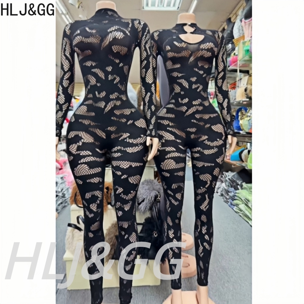 HLJ&GG セクシーなレースシースルー中空ボディコンワンピ - Women'S Formal Wear Jumpsuit のレビューと価格