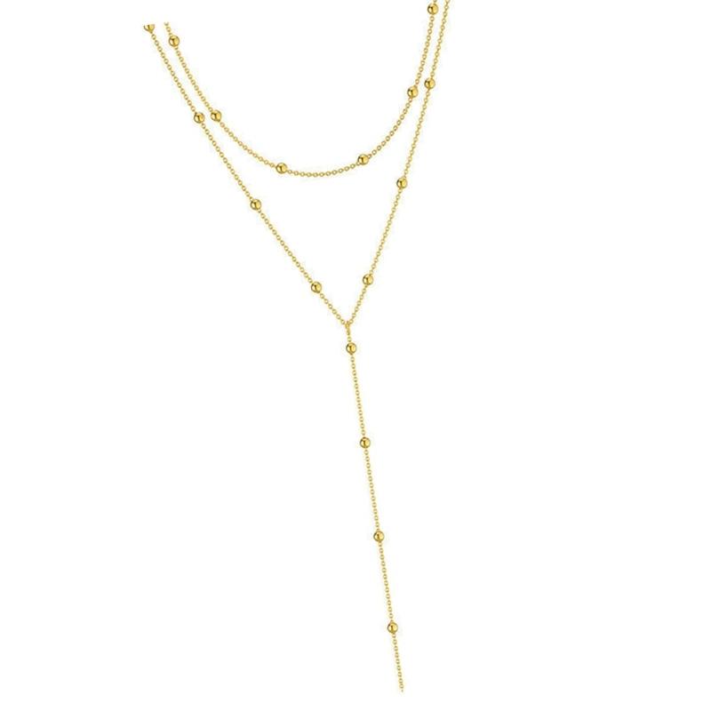 J78F スタイリッシュな複数ストランド チェーン ネックレ - Women'S Formal Wear Accessories のレビューと価格