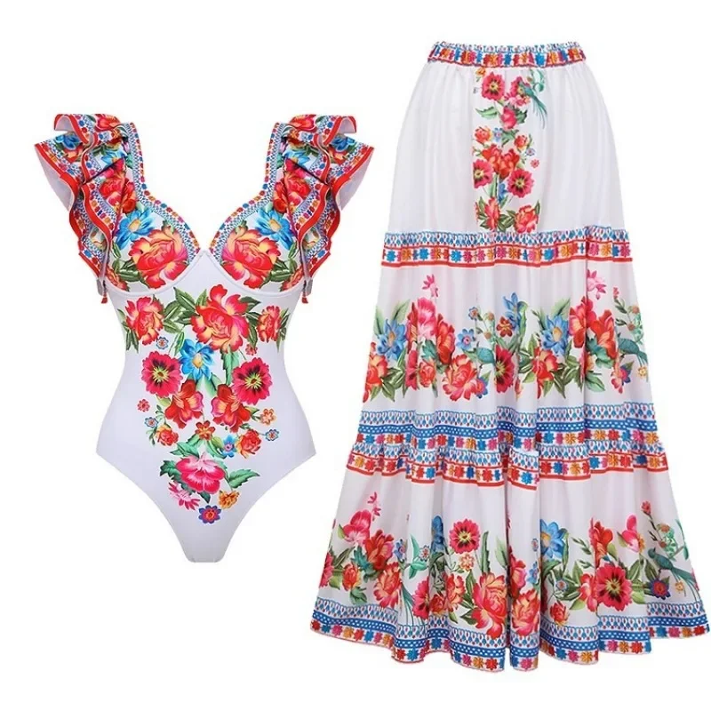 SMVP 2026 新しいプリントワンピース水着、女性用、フ - Monochrome Suit Set のレビューと価格