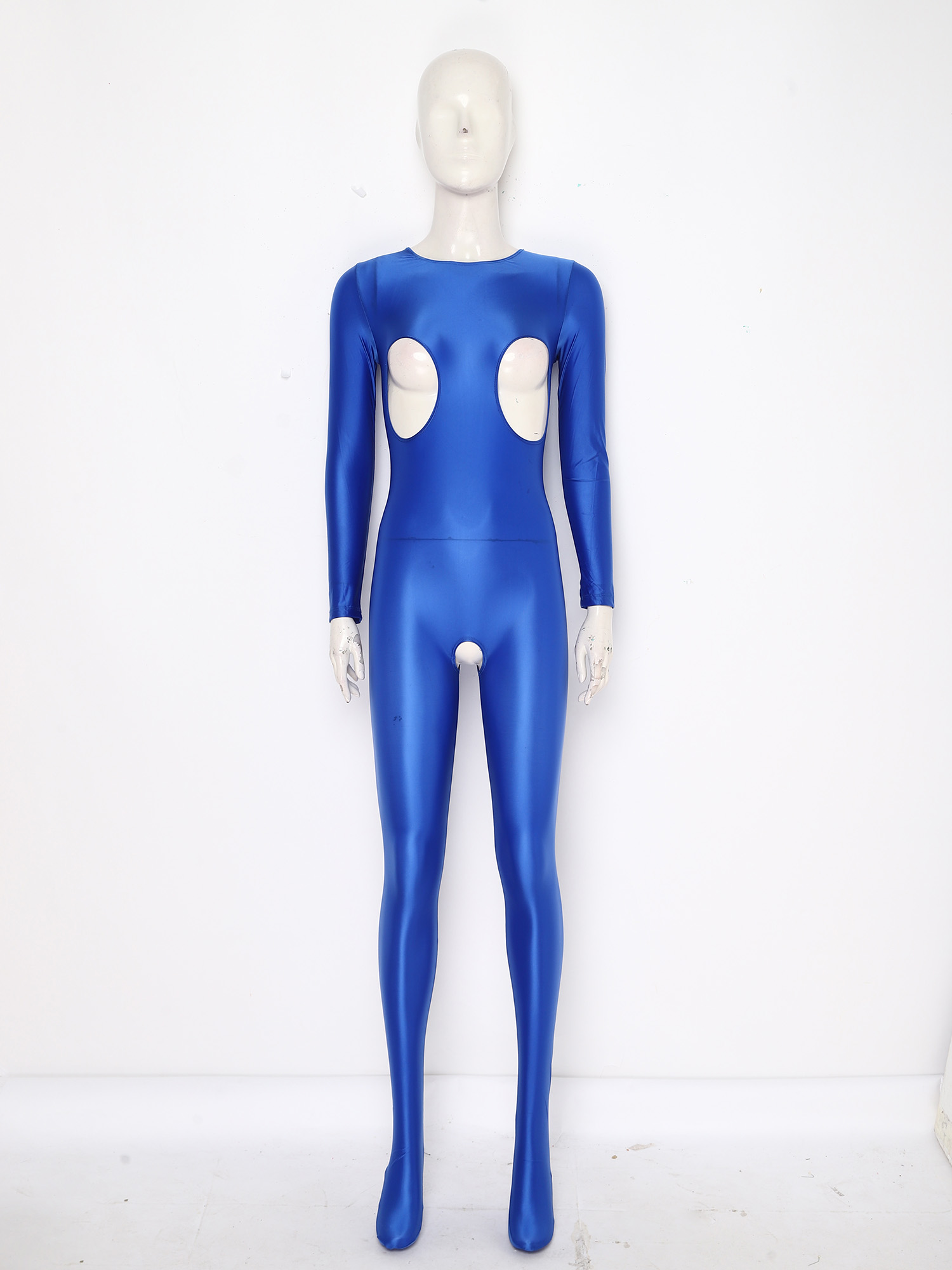 女性用光沢のある伸縮性のあるオープンクロッチユニタードジャン - Women'S Formal Wear Jumpsuit のレビューと価格