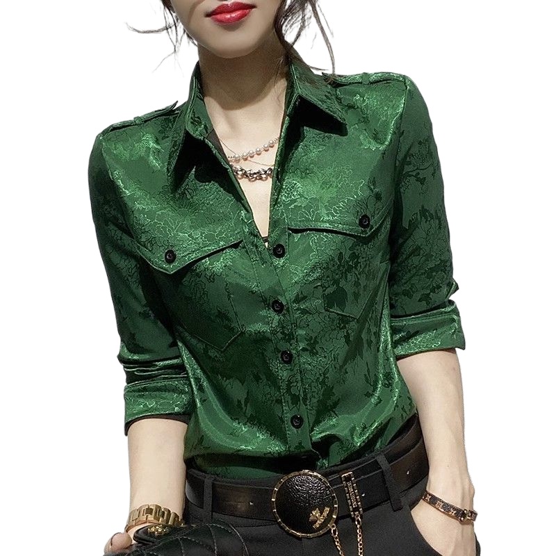 女性トップス春と秋のフル長袖女性のシャツブラウスオフィス服着 - Women Formal Wear Dress のレビューと価格