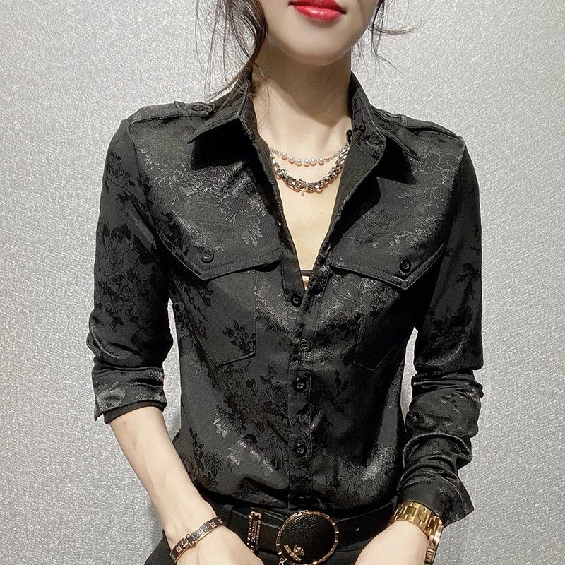 女性トップス春と秋のフル長袖女性のシャツブラウスオフィス服着 - Women Formal Wear Dress のレビューと価格