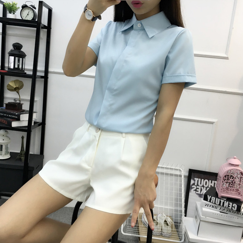 白いルーズ半袖シャツ女性夏韓国スタイル大きいサイズ学生フォー - Women Formal Wear Korean のレビューと価格