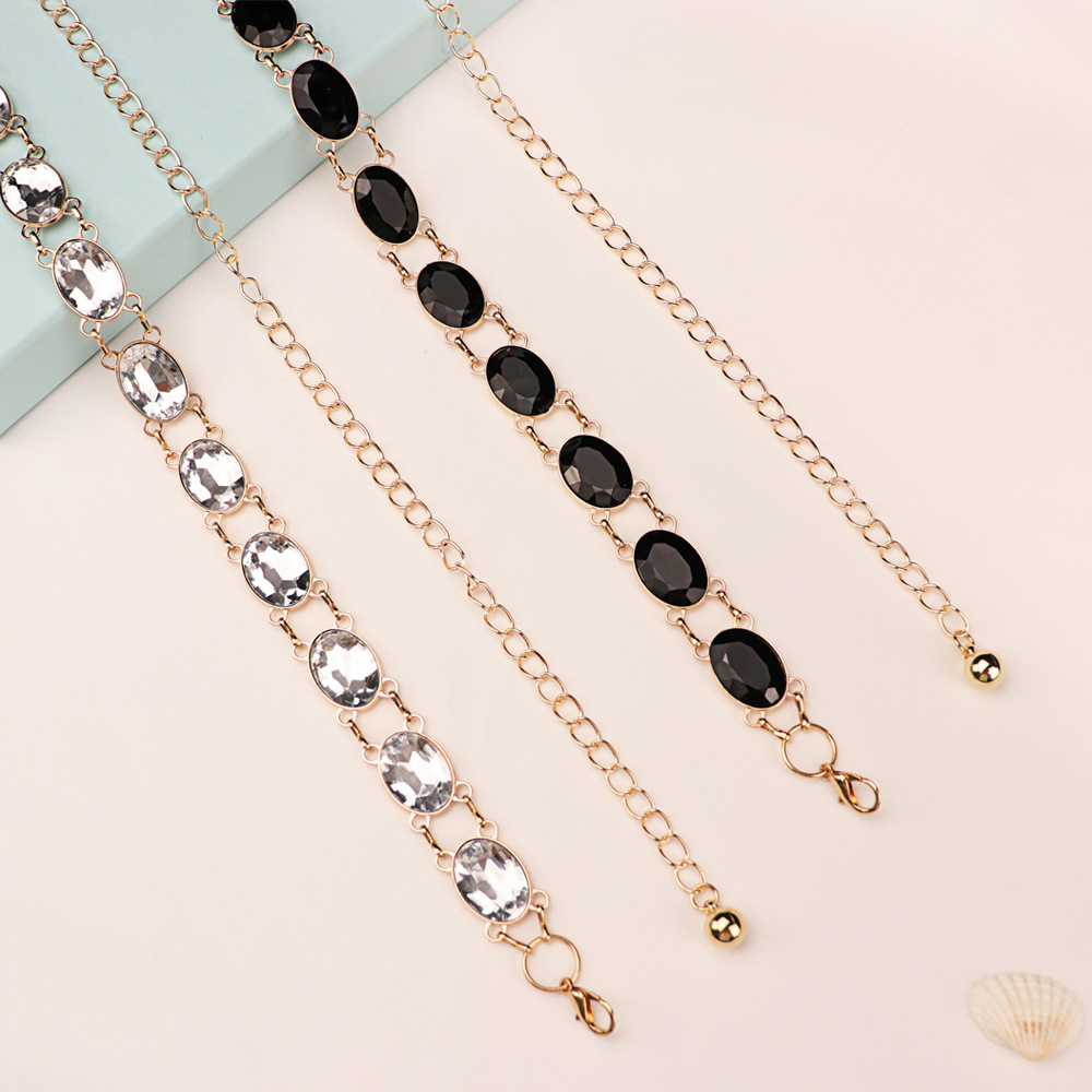 シックなラインストーンウエストチェーン女性ゴールドメタルベル - Women'S Formal Wear Accessories のレビューと価格