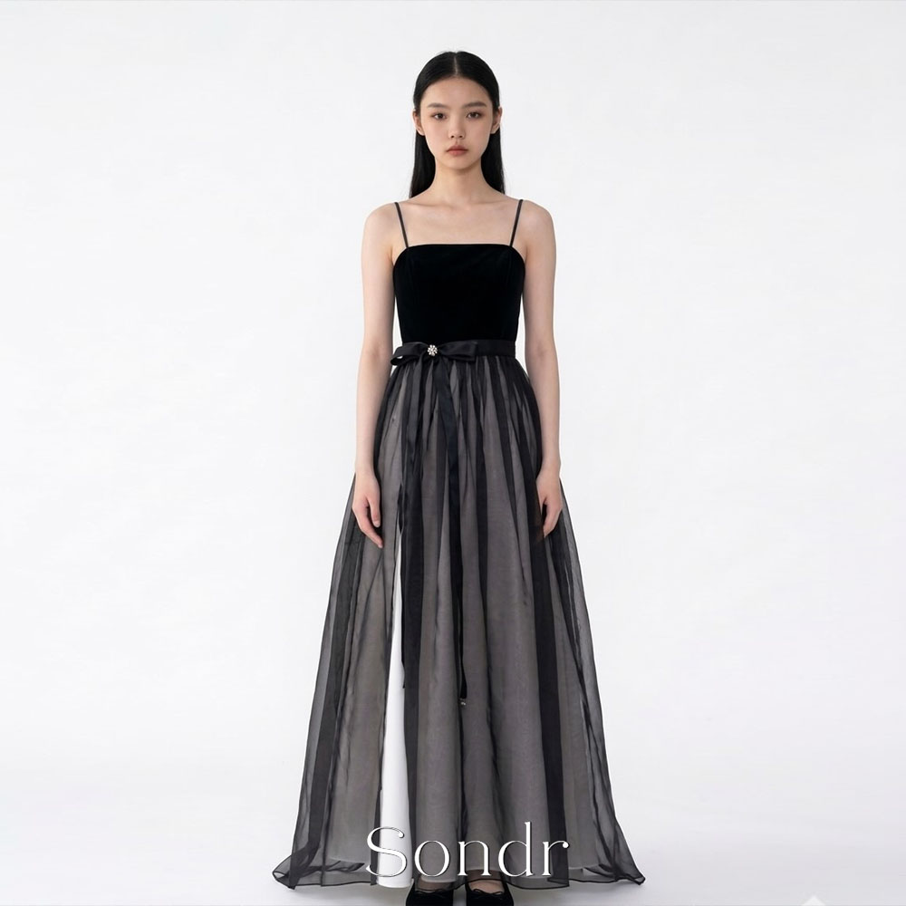 ソンドル カスタムメイド スパゲッティストラップ Aライン  - Women Formal Wear Korean のレビューと価格