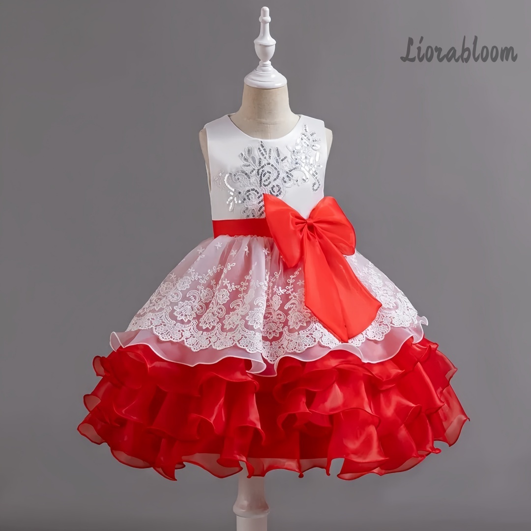 女の子用ドレス 大きなリボン付き ノースリーブフォーマルガウ - Women Formal Wear Dress のレビューと価格