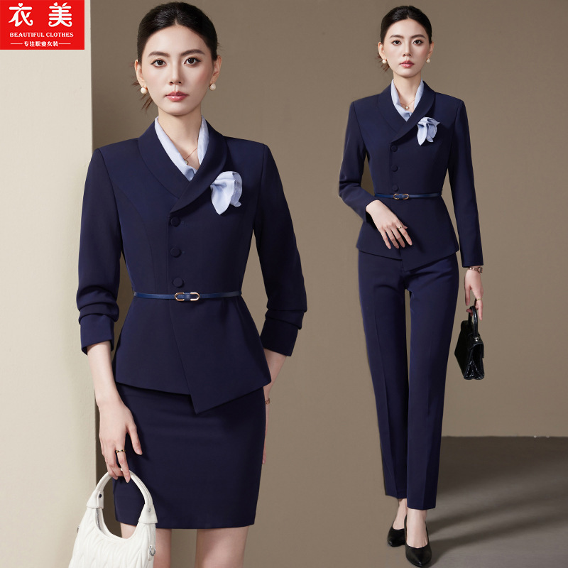 グレーのレディーススーツセット2025新ファッション長袖プロ - Women Formal Wear Store のレビューと価格
