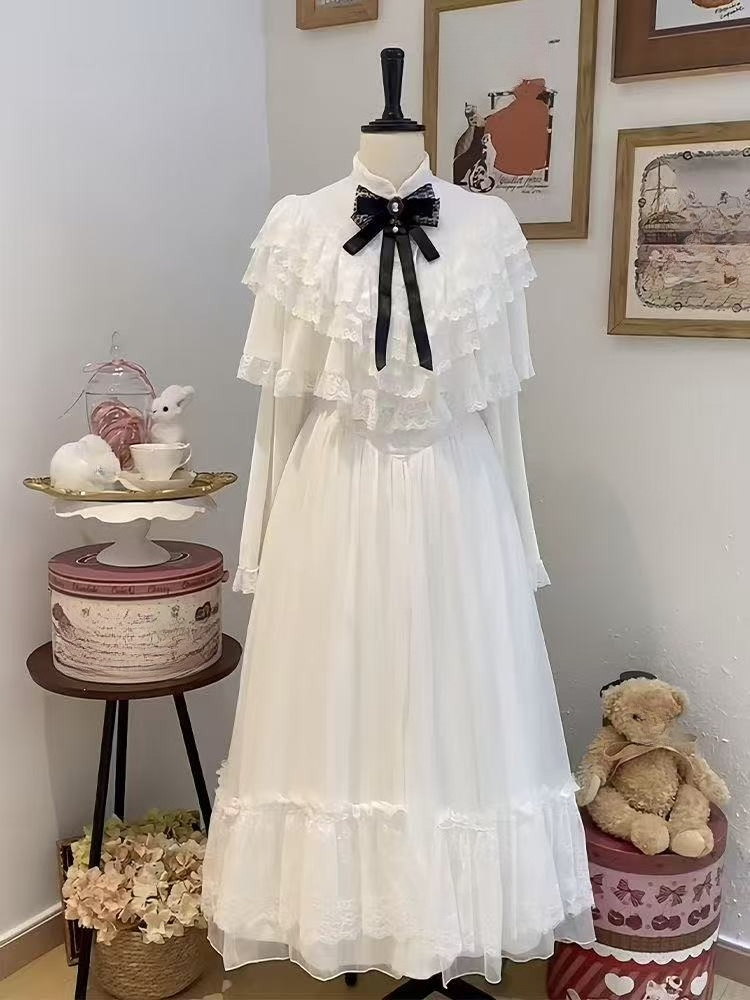 半袖リボンレースドレス ホワイト スリム マキシスカート ス - Women Formal Wear Dress のレビューと価格