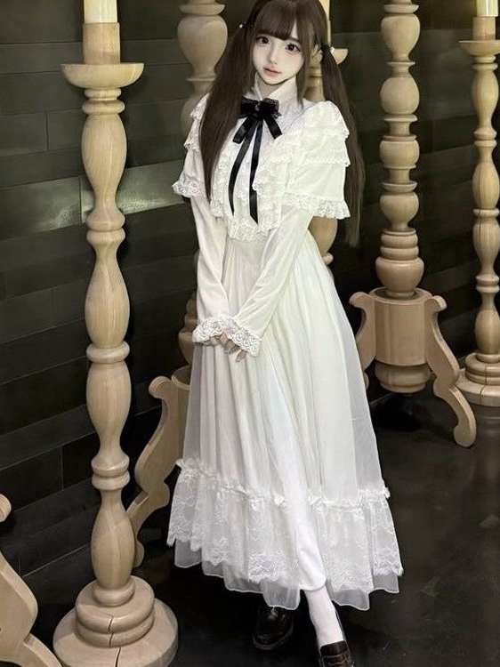 半袖リボンレースドレス ホワイト スリム マキシスカート ス - Women Formal Wear Dress のレビューと価格