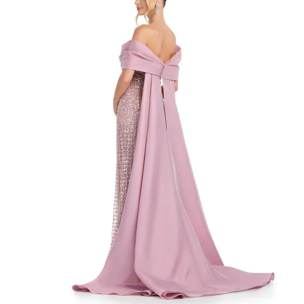カスタマイズされたグリッターイブニングドレスオフショルダート - Women Formal Wear Dress のレビューと価格