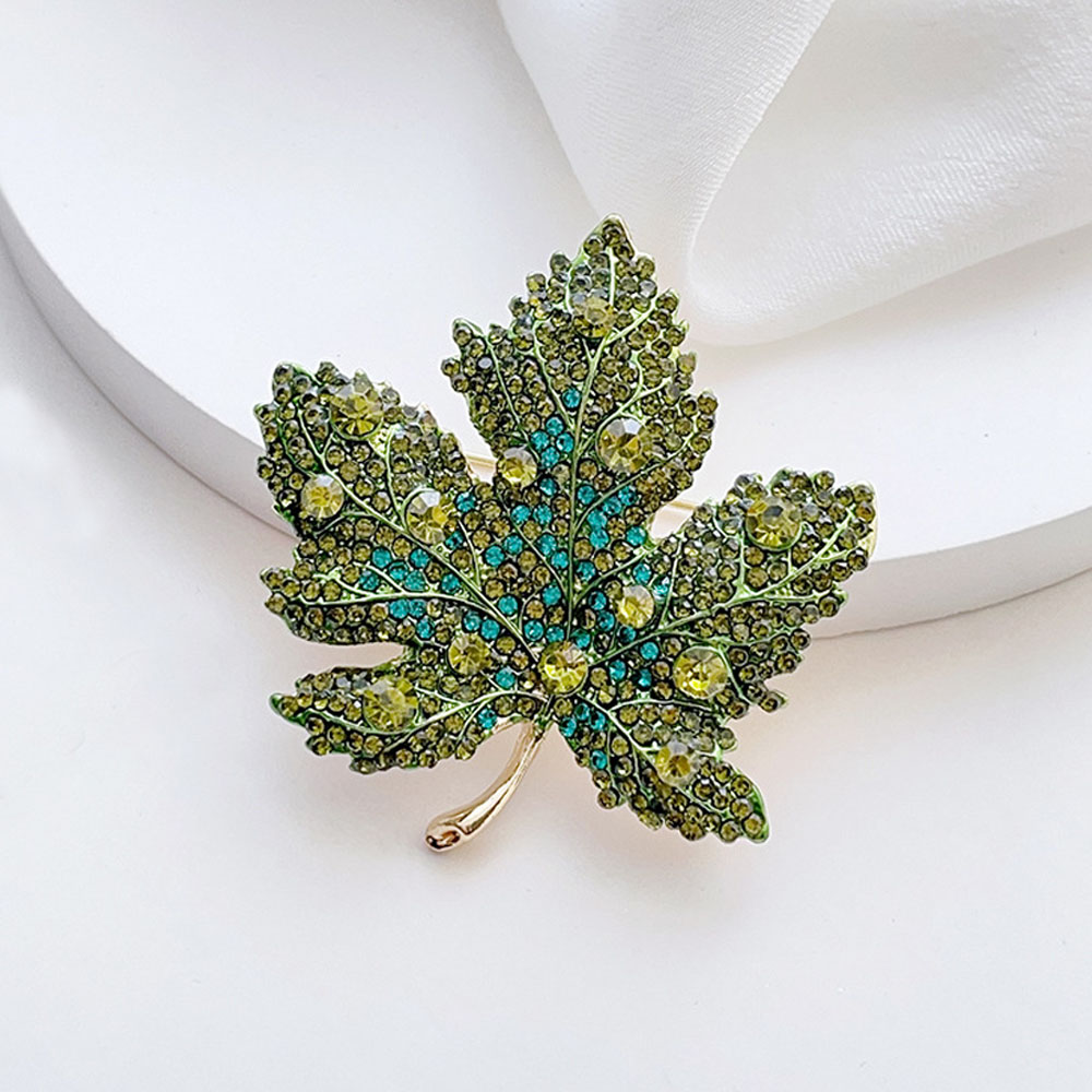 高級ラインストーンメープルリーフブローチ 女性用 エレガント - Women'S Formal Wear Accessories のレビューと価格