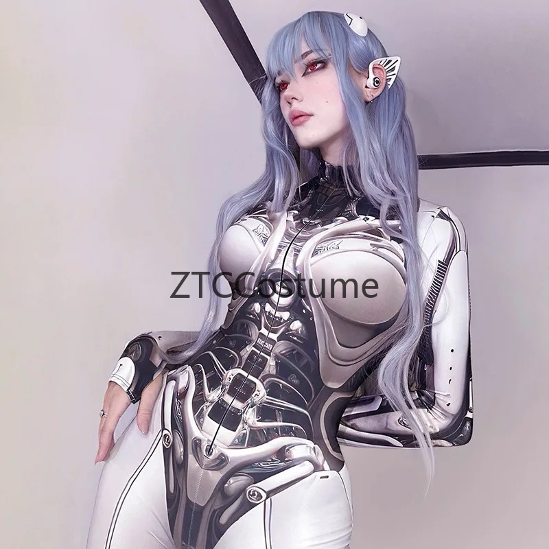 3Dプリントコスプレボディスーツ Y2Kテックウェア ゴシッ - Women'S Formal Wear Jumpsuit のレビューと価格