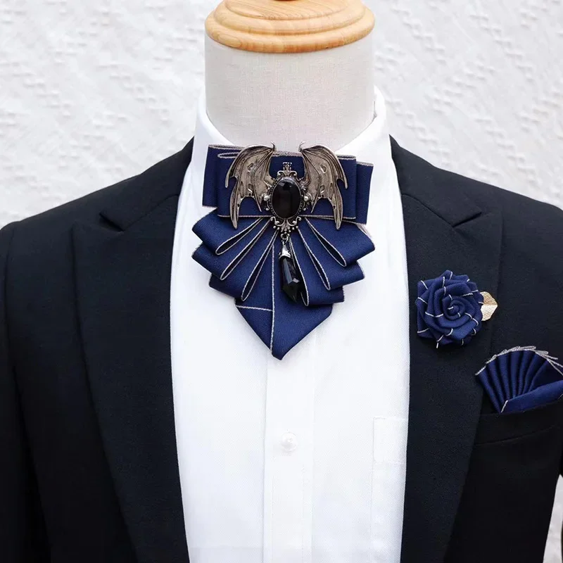 男性用の英国スタイルのボウブローチセット,花の襟付きのフォー - Women Formal Wear Korean のレビューと価格