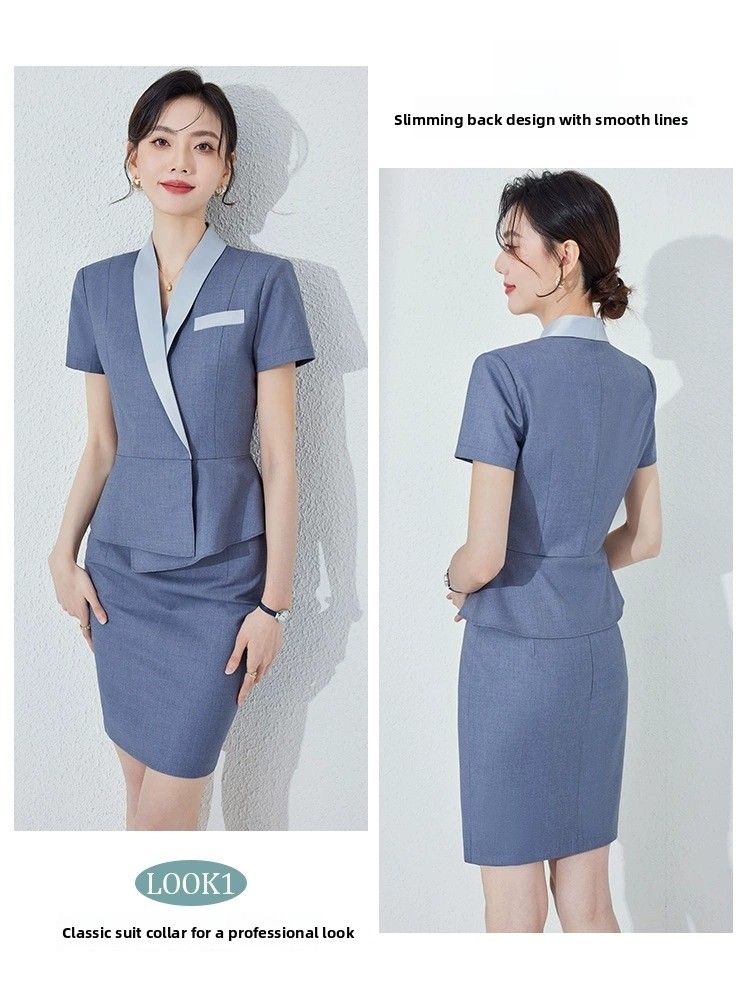 夏用薄手スーツセット女性用プロフェッショナルビューティーサロ - Women Formal Wear Store のレビューと価格