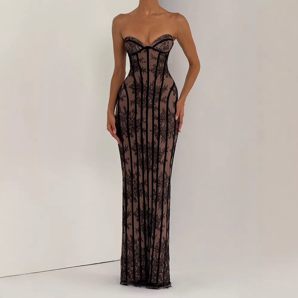 ストラップレスボディコンマキシドレス レディース 2026  - Women Formal Wear Dress のレビューと価格