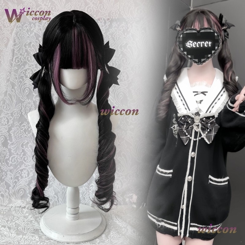 コミック ‌ 黒ウィッグ ピンク付き コスプレウィッグ 前髪 - Women'S Formal Wear Jumpsuit のレビューと価格